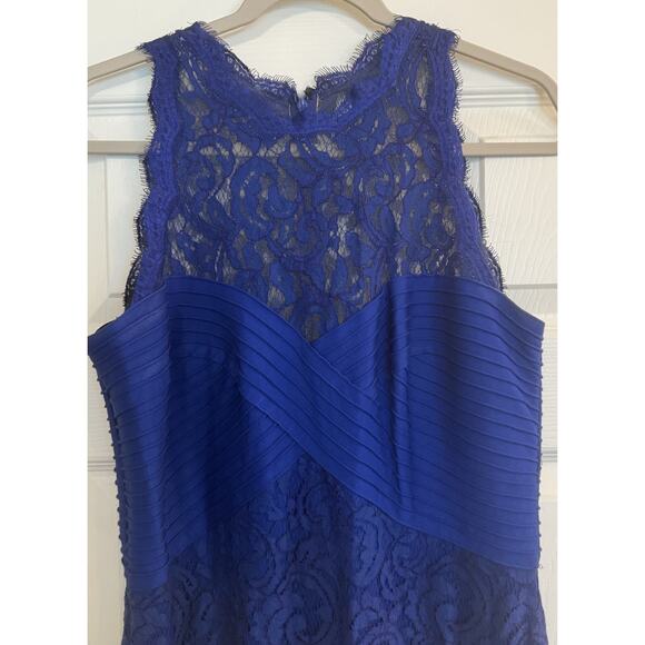 Tadashi Shoji Dress Sz 12 Blue Floor Length Mother of Bride/Groom Bridesmaid EUC - Picture 6 of 16